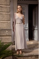 NIDODILEDA Drift Dress Sparkly Thread Sand