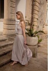 NIDODILEDA Drift Dress Sparkly Thread Sand
