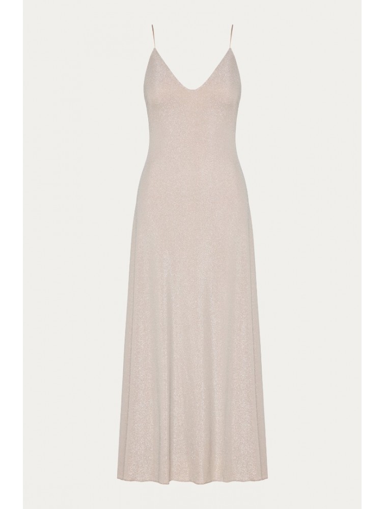 NIDODILEDA Drift Dress Sparkly Thread Sand