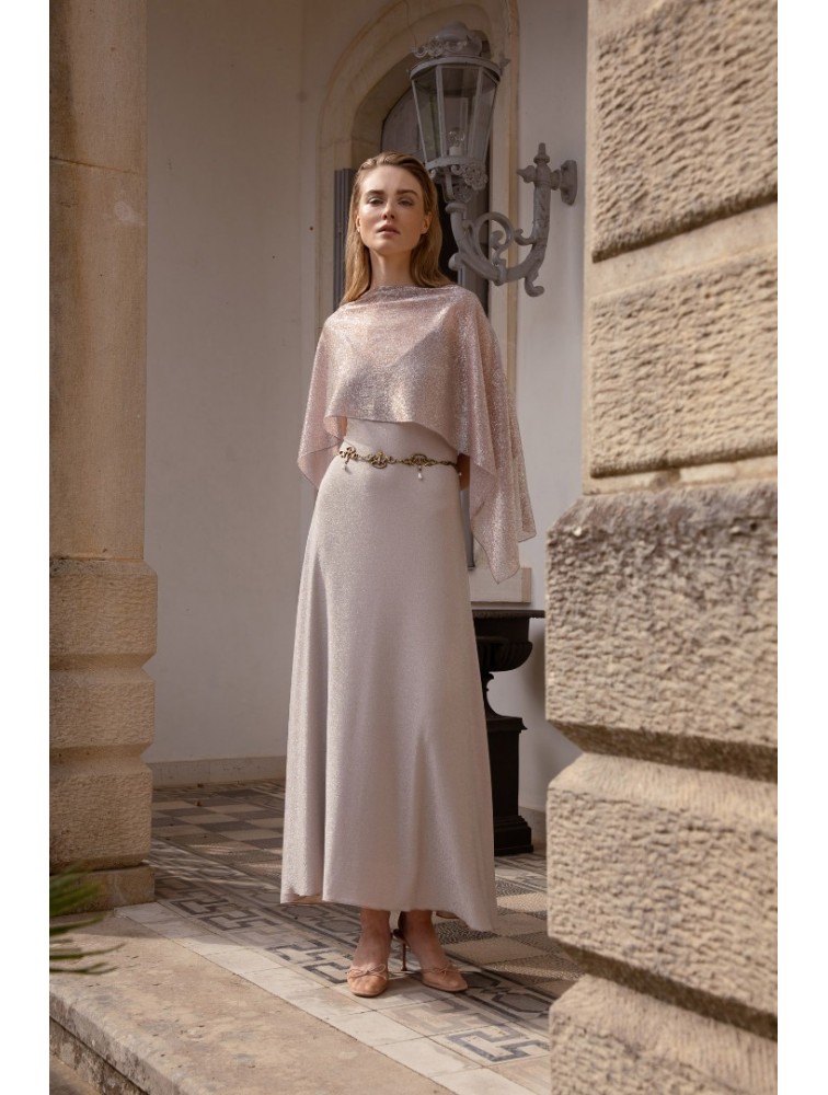 NIDODILEDA Drift Dress Sparkly Thread Sand