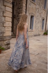 NIDODILEDA Drift Dress Sparkly Thread Silver