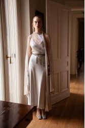 NIDODILEDA Drift Dress Sparkly Thread Silver