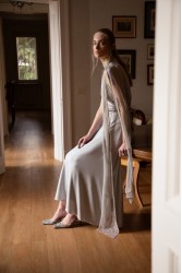 NIDODILEDA Drift Dress Sparkly Thread Silver