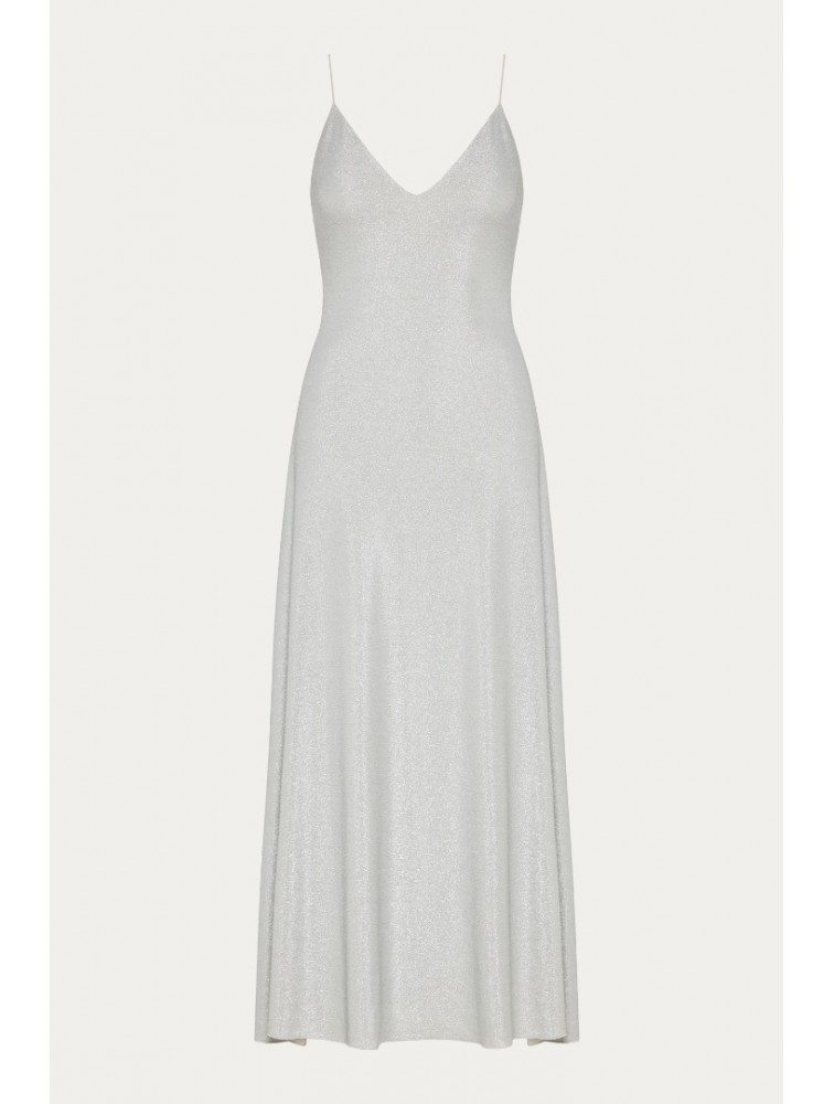 NIDODILEDA Drift Dress Sparkly Thread Silver