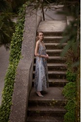 NIDODILEDA Drift Dress Sparkly Thread Silver