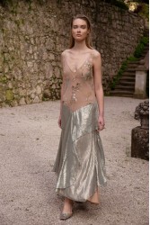 NIDODILEDA Drift Dress Sparkly Thread Gold