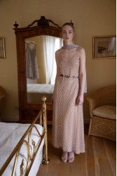 NIDODILEDA Drift Dress Sparkly Thread Gold