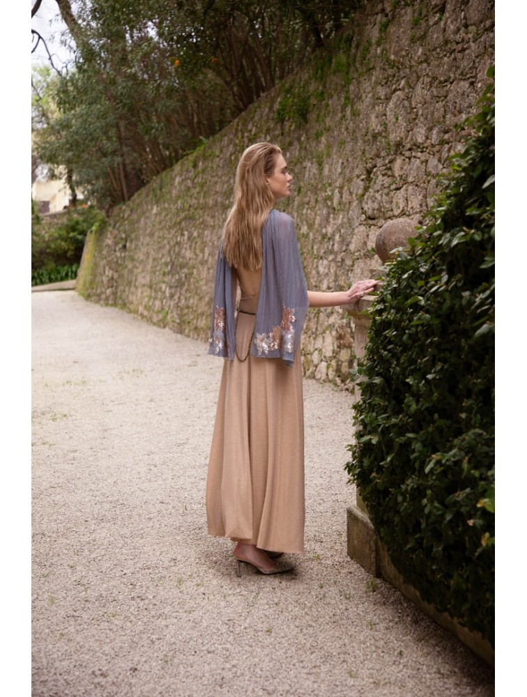 NIDODILEDA Drift Dress Sparkly Thread Gold