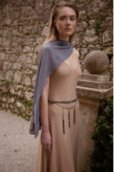NIDODILEDA Drift Dress Sparkly Thread Gold