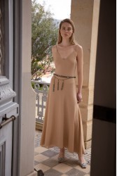 NIDODILEDA Drift Dress Sparkly Thread Gold