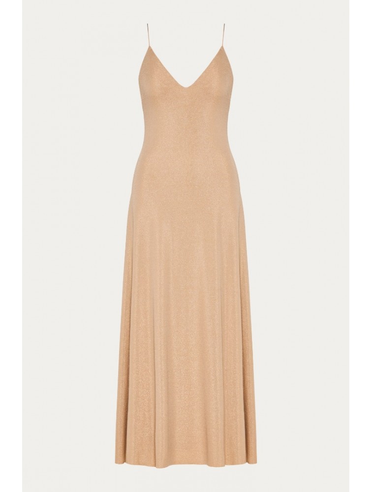 NIDODILEDA Drift Dress Sparkly Thread Gold