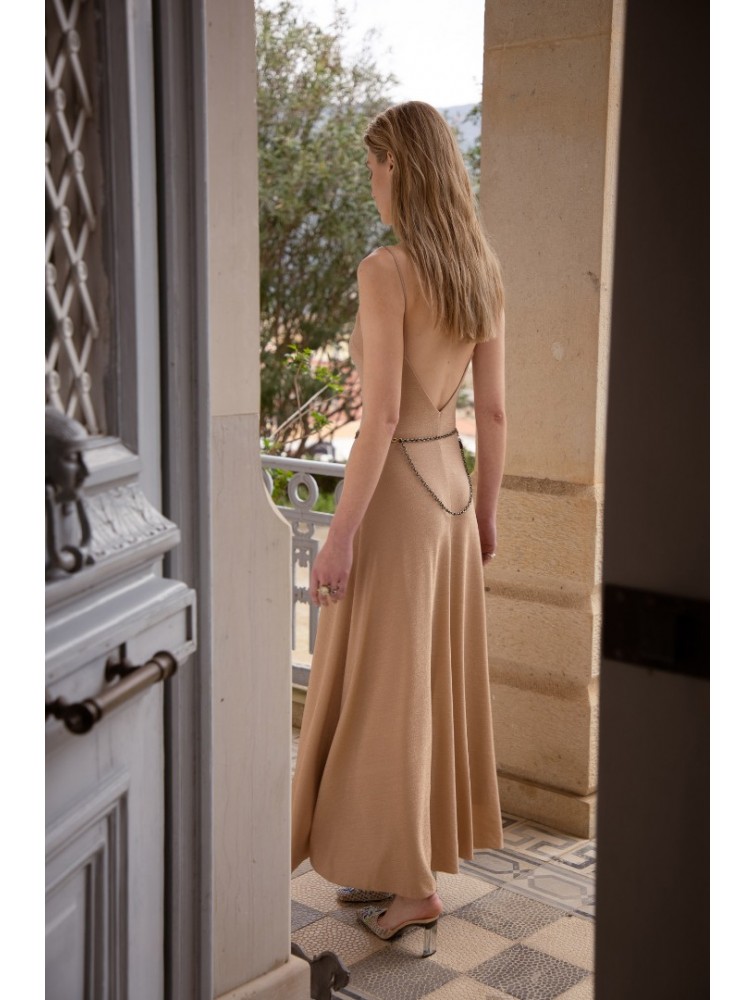 NIDODILEDA Drift Dress Sparkly Thread Gold