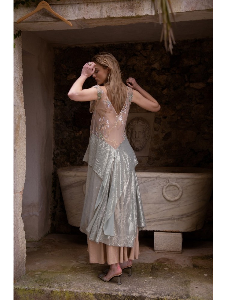 NIDODILEDA Drift Dress Sparkly Thread Gold