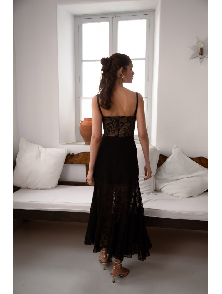 NIDODILEDA Edge Bustier Embroidered Tulle
