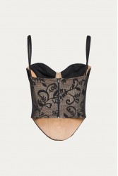 NIDODILEDA Edge Bustier Embroidered Tulle