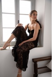 NIDODILEDA Edge Skirt Embroidered Tull