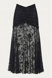 NIDODILEDA Edge Skirt Embroidered Tull