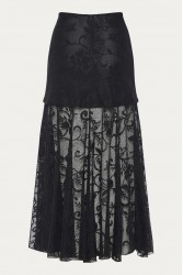 NIDODILEDA Edge Skirt Embroidered Tull