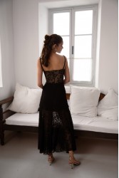 NIDODILEDA Edge Skirt Embroidered Tull