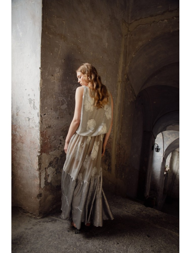 NIDODILEDA Edith Dress Silvery Grey Ασημί Γκρι Φόρεμα