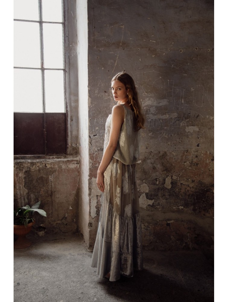 NIDODILEDA Edith Dress Silvery Grey Ασημί Γκρι Φόρεμα