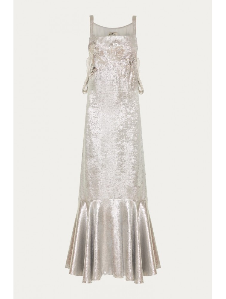 NIDODILEDA Edith Dress Silvery Grey Ασημί Γκρι Φόρεμα