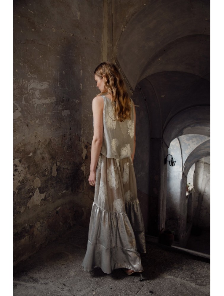 NIDODILEDA Edith Dress Silvery Grey Ασημί Γκρι Φόρεμα