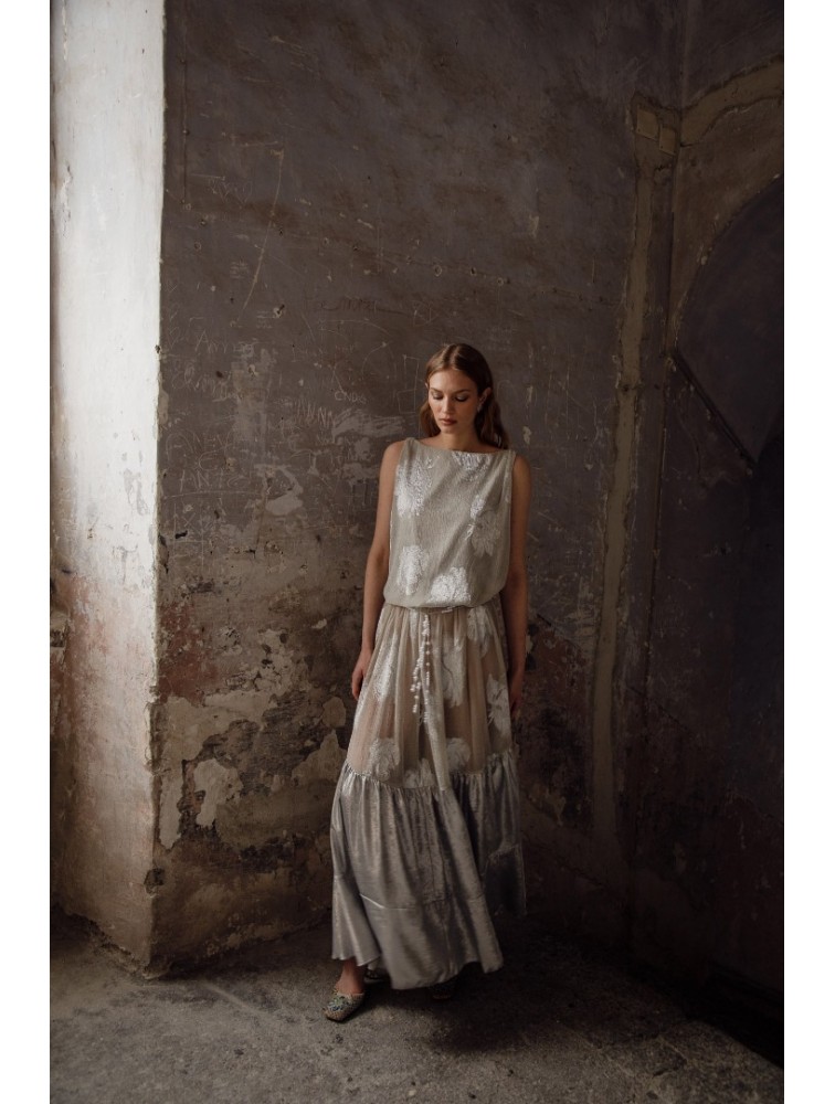 NIDODILEDA Edith Dress Silvery Grey Ασημί Γκρι Φόρεμα