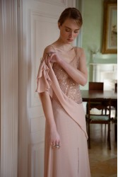 NIDODILEDA Elevation Dress Bead Embroidered Sequined Semi-sheer