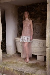 NIDODILEDA Elevation Dress Bead Embroidered Sequined Semi-sheer