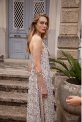 NIDODILEDA Elsewhere Dress Sequined Net Over Satin