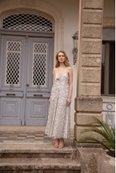 NIDODILEDA Elsewhere Dress Sequined Net Over Satin