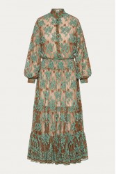 NIDODILEDA Eve Dress Knitted Lace Brown Veraman Καφέ Κεντητό Φόρεμα