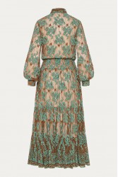 NIDODILEDA Eve Dress Knitted Lace Brown Veraman Καφέ Κεντητό Φόρεμα