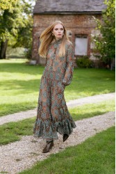 NIDODILEDA Eve Dress Knitted Lace Brown Veraman Καφέ Κεντητό Φόρεμα