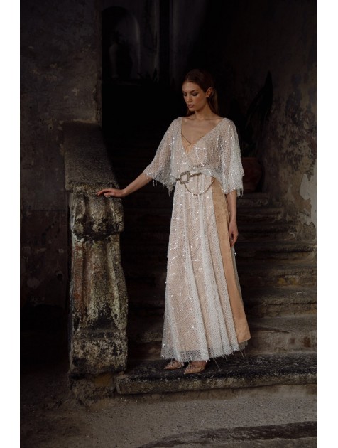 NIDODILEDA Ezra Slit Dress Off White Εκρού Φόρεμα