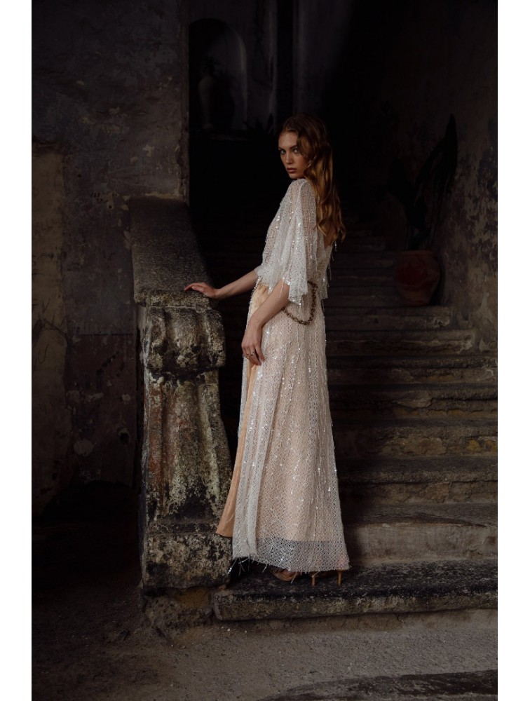 NIDODILEDA Ezra Slit Dress Off White Εκρού Φόρεμα