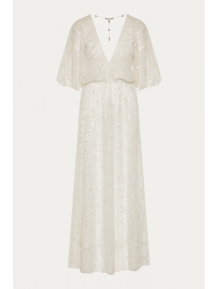 NIDODILEDA Ezra Slit Dress Off White Εκρού Φόρεμα