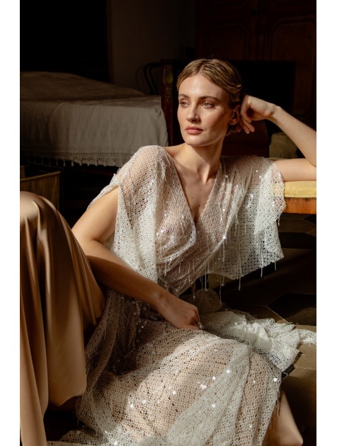 NIDODILEDA Ezra Slit Dress Off White Εκρού Φόρεμα