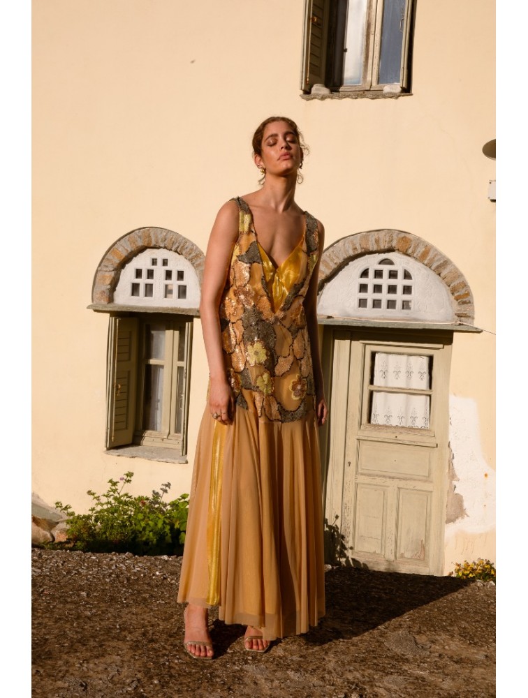 NIDODILEDA Fenella Dress Sleek Chiffon Patterned