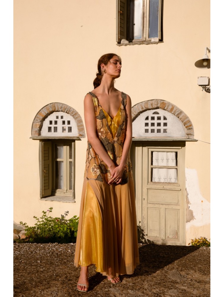 NIDODILEDA Fenella Dress Sleek Chiffon Patterned