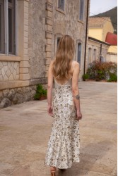 NIDODILEDA Field Dress Beaded Sequined Floral