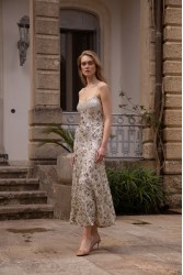NIDODILEDA Field Dress Beaded Sequined Floral
