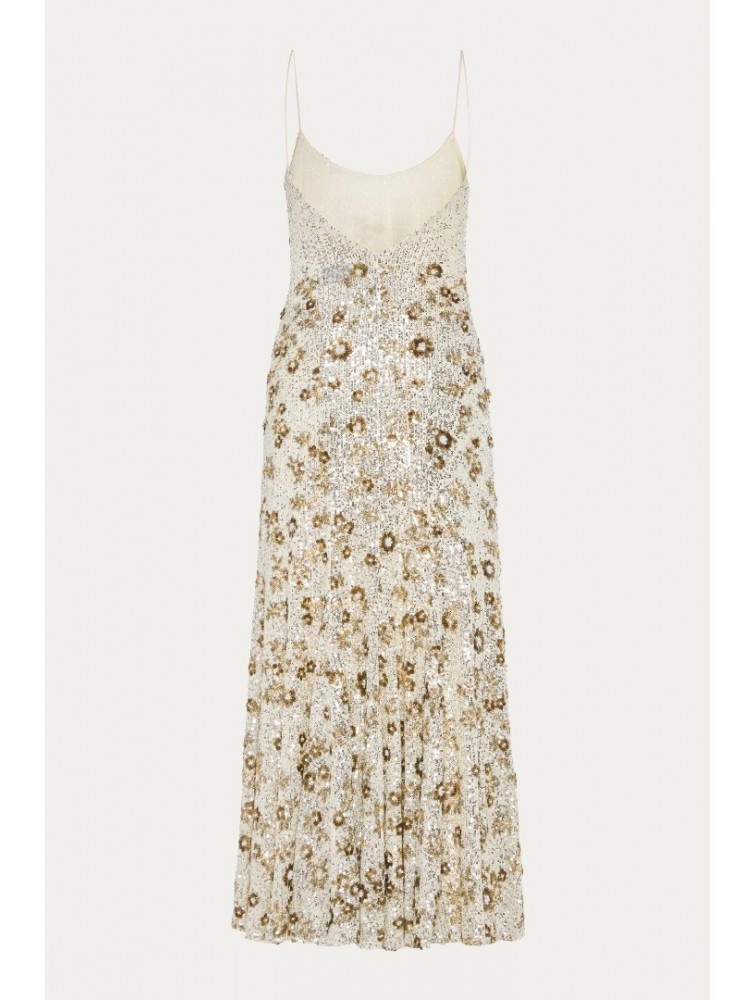 NIDODILEDA Field Dress Beaded Sequined Floral