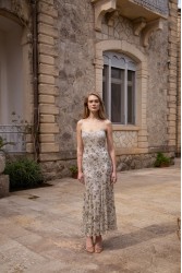 NIDODILEDA Field Dress Beaded Sequined Floral