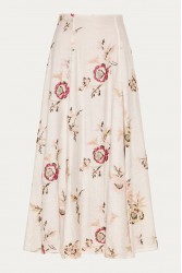 NIDODILEDA Flow Skirt Floral Beaded Slitted Φλοράλ Φούστα
