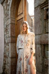NIDODILEDA Flow Skirt Floral Beaded Slitted Φλοράλ Φούστα