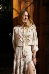 NIDODILEDA Flow Skirt Floral Beaded Slitted Φλοράλ Φούστα