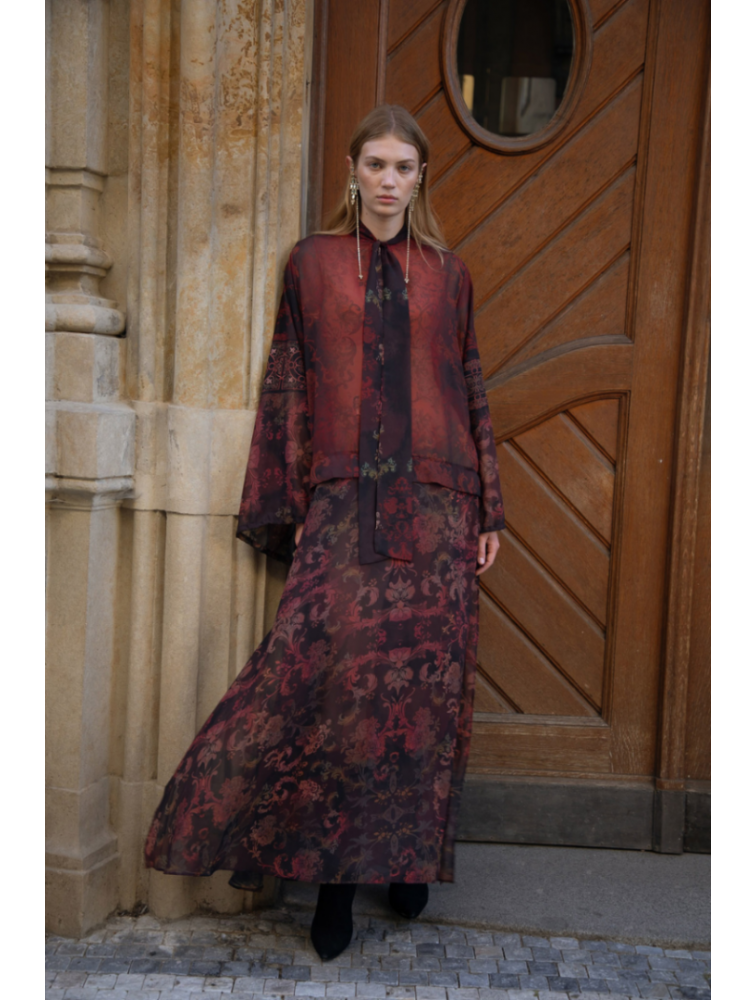 NIDODILEDA Full Dress Βουργουνδί Φόρεμα