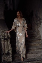 NIDODILEDA Galen Dress Silvery Nude Ασημί Μπεζ Φόρεμα